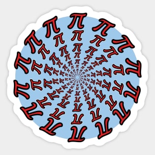 Concentric Circles Pi Infinity Sticker